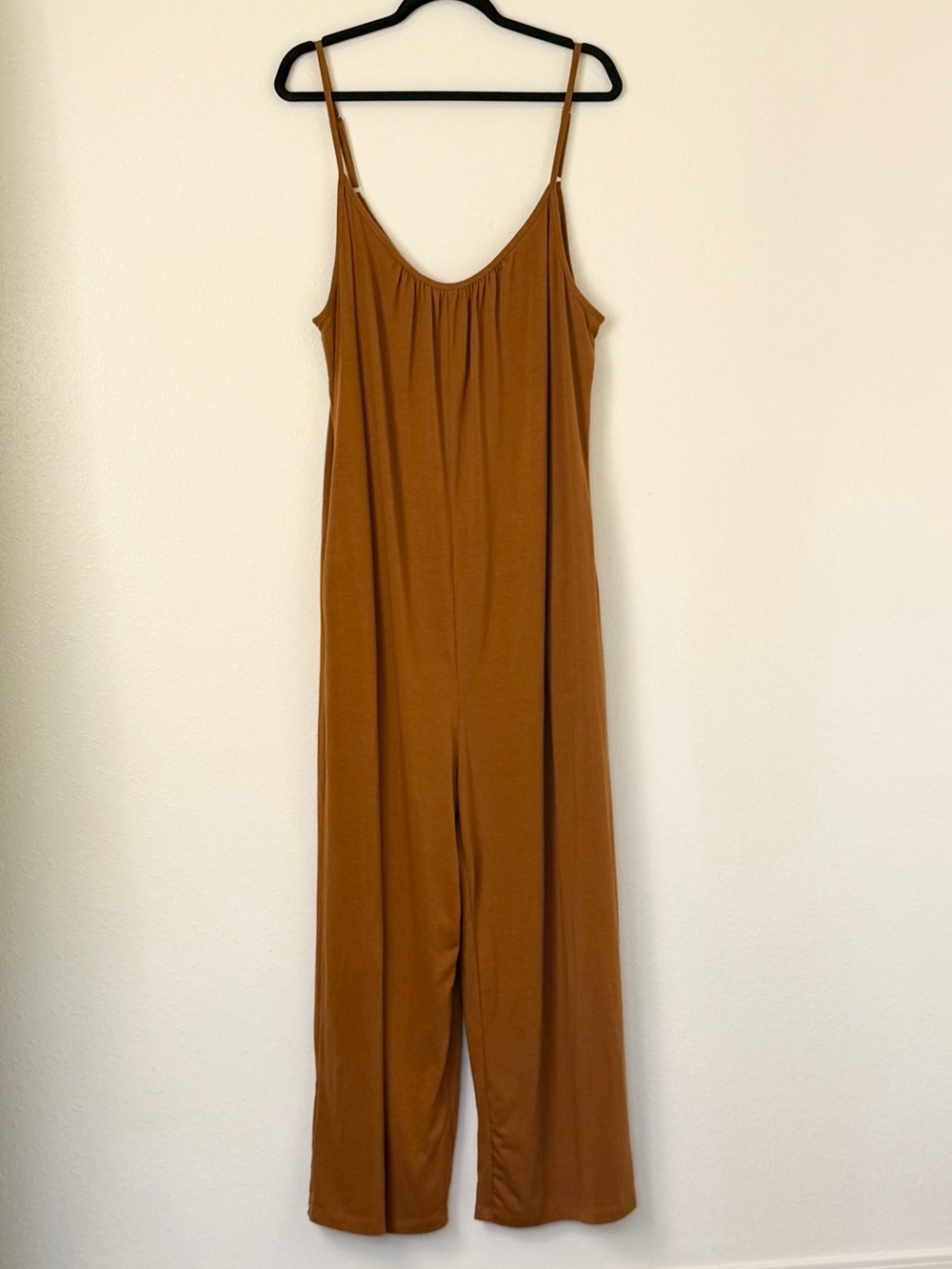 Women’s Brown Tan Wide Leg Jumpsuit